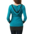 thumbnail image 3 of Maternity Long Sleeve Hooded Active Workout Top, 3 of 3