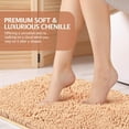 thumbnail image 2 of TJOUL Bathroom Rug, Super Soft Absorbent Chenille Bath Mat, Non-Slip, Quick Dry, Machine Washable, 20" x 32", Beige, 2 of 13