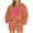 Orange, variant on Tidyack,2PC Women's Neck Lace Splicing, Solid Color Loungewear Set, Spacious Pockets + Short Sleeve Design, Soft Fabric, For Home Relaxation, Sleepwear Pajamas, Casual Wear, Daily Comfort