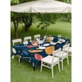 thumbnail image 5 of 52x70 Inch Outdoor Tablecloth with Umbrella Hole Zipper Rectangle Sports Theme Rectangular Tablecloths Outside Waterproof Cartoon Soccer Baseball Basketball Star Blue Patio Table Cover for Picnic, 5 of 8