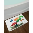 thumbnail image 2 of Mushroom Bath Mat, Illustration of Flowering Plant Butterflies Vibrant Color Wings Creatures Universe, Non-Slip Plush Mat Bathroom Kitchen Laundry Room Decor, 29.5 X 17.5 Inches, Multicolor, Ambesonne, 2 of 2