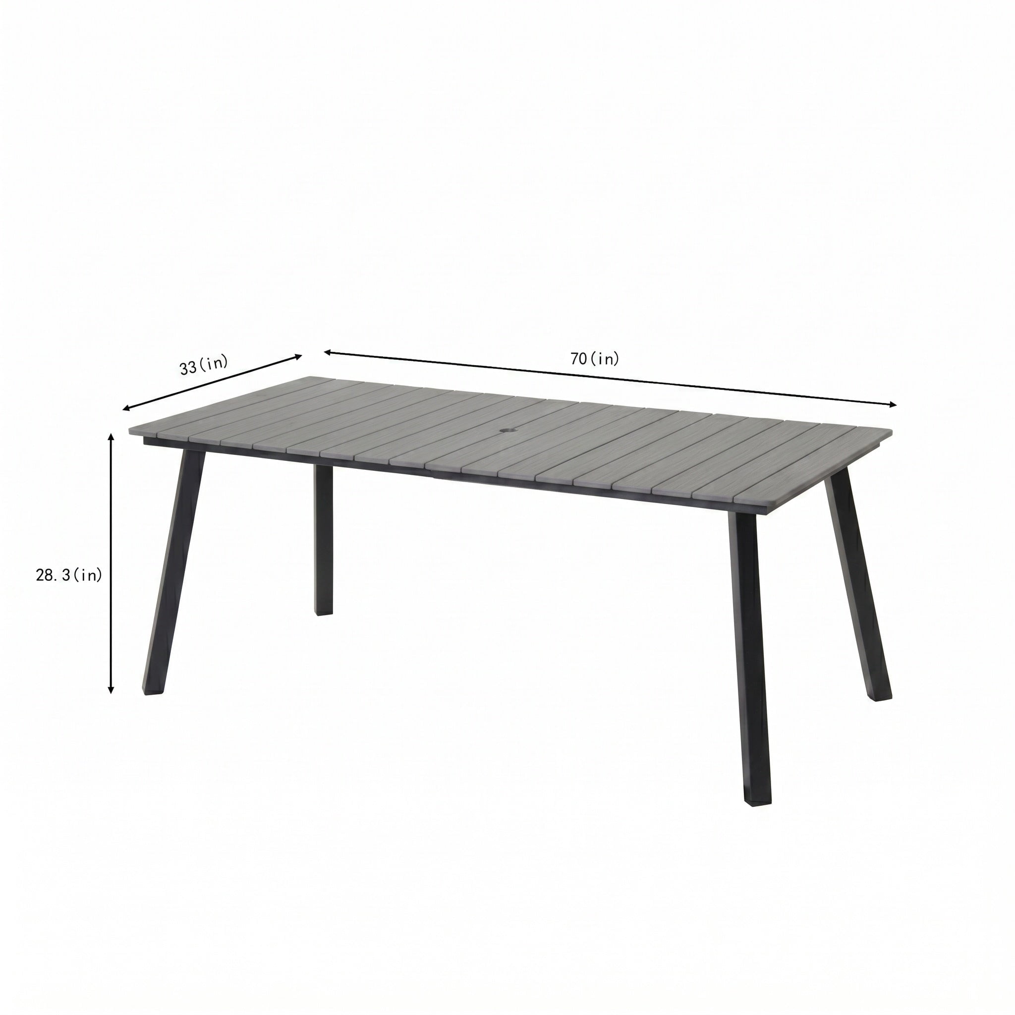 Sailvan Outdoor Dining Table Collection with Umbrella Hole, All-Weather Foldable & Square Options