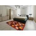 thumbnail image 5 of Ahgly Company Machine Washable Indoor Rectangle Contemporary Sienna Brown Area Rugs, 8' x 10', 5 of 7