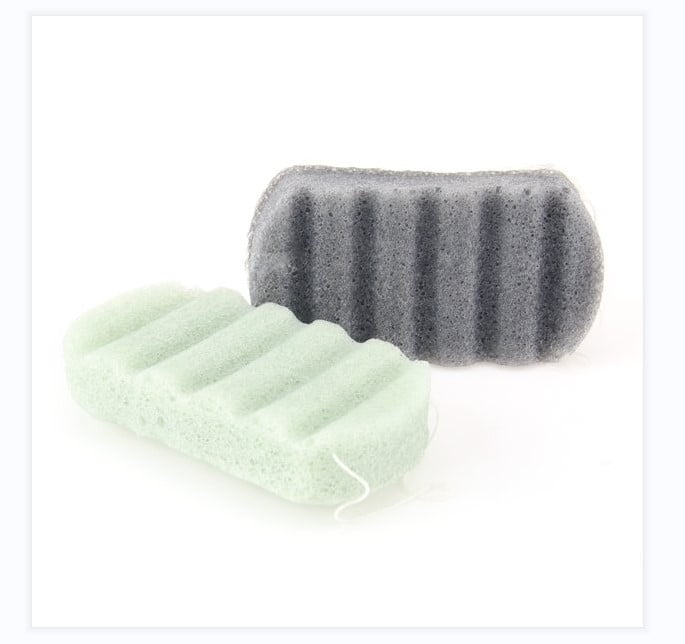 Casewin 3 Pieces Konjac Soft Bath Shower Sponge Body Pouf Scrubber
