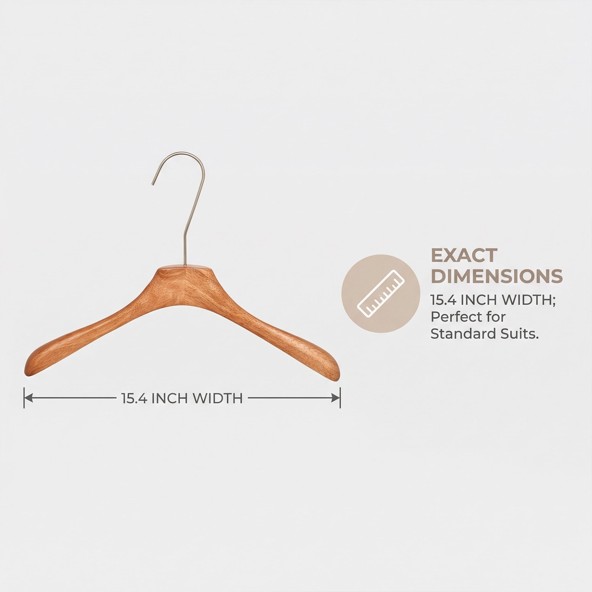 Unique Bargains 2Pcs Wood Space Saving Storage Pants Shirts Hanger Flat