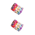 thumbnail image 3 of Langgg Hair Band Elastic Scrunchie Ponytail Holder Rings Accessories Color Random color random 4cm 2Set, 3 of 6