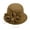 Khaki, variant on QASIEATN Women's Daily Clothing Essentials New Women's Elegant Cloche Hat Stylish Autumn and Winter Flower Round Top Bucket Hat Pretty Accessories
