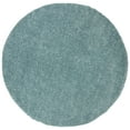 thumbnail image 2 of SAFAVIEH August Carlene Solid Plush Shag Area Rug, Aqua, 9' x 9' Round - Large - Modern Design, Aqua, Non-Shedding & Easy Cleaning, Ultra Plush Thick Pile, Ideal for Living Room, Bedroom, 2 of 9