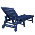 thumbnail image 5 of Llinc Store Lounge Chairs for Outside with Wood Texture, Oversized Pool Chairs with 5 Adjustable Positions, HDPE, Patio Lounge Chair with Wheels & Cup Holder for Pool, Deck, Poolside, Navy Blue, 5 of 10