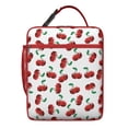 thumbnail image 2 of Sac à Lunch Cerise – Motif de Fruits Cerises Rouges Mignon Design Esthétique pour Amateurs de Cerises Illustration d'Art de Bonbons Rose Doux Sac Isotherme Réutilisable, 2 of 3