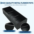 thumbnail image 4 of Raised Garden Bed Planter Box-Black Steel Extra Long Planter with Base-Removable Dividers Included - Weather Resistant Frame-Bottom Drainage Design-Easy Assembly for Indoor Outdoor Use,130 x 46 x 30cm, 4 of 8