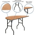 thumbnail image 4 of 5-Foot Half-Round Wood Folding Banquet Table, 4 of 9