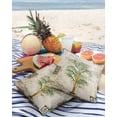 thumbnail image 4 of Outdoor Throw Pillow Cover Palm Tree Tropical Plant Stone Flower Waterproof Cushion Covers 2 Pack Vintage Burlap Cotton Pillow Cases Home Decoration for Patio Garden Couch Sofa, 4 of 7