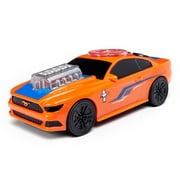 Adventure Force Light & Sound Motorized Ford Orange Mustang Toy Vehicle