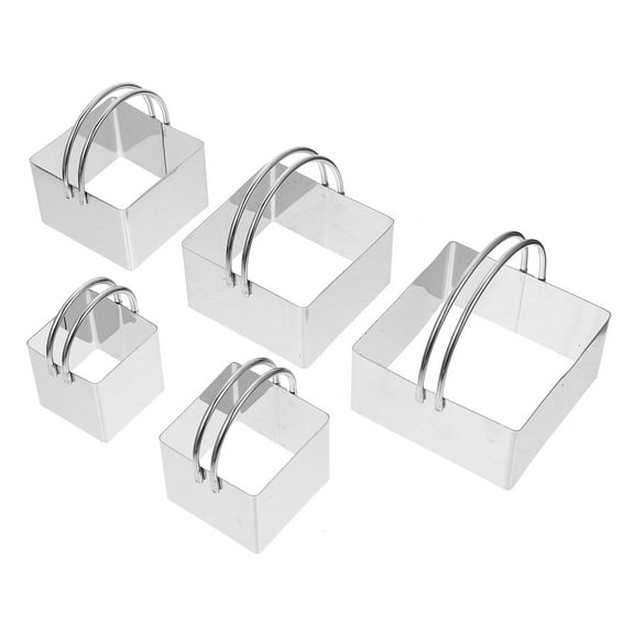 UPOUART Bakery Cookie Molds Stainless Steel 5Pcs 2.4X2.4X1.6In