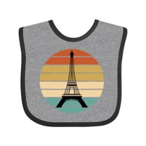 Inktastic Paris Eiffel Tower Retro Sunset Boys or Girls Baby Bib