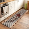 thumbnail image 3 of Red Texas Star Farmhouse Kitchen Runner Rug 2x6 Washable Runners for Hallway Non Slip Black Plaid Berry Country Large Area Rug Indoor Floor Carpet for Bathroom Laundry Entryway Bedroom Living Room, 3 of 8