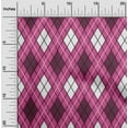 thumbnail image 1 of oneOone Cotton Poplin Pink Fabric Argyle Check Sewing Craft Projects Fabric Prints By Yard 56 Inches Wide, 1 of 4