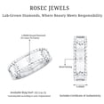 thumbnail image 4 of Rosec Jewels Lab Grown Diamond Wedding Band - EF-VS Grade Certified - Vintage Style Starburst Band - Ready to Gift with Jewelry Box, 925 Sterling Silver, US 4.00, 4 of 7