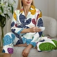 thumbnail image 6 of Naloa Colorful Butterflies Pajamas for Women Set, Womens Pajama Sets, Lounge Sets for Women, 2pjs for Women-Large, 6 of 7