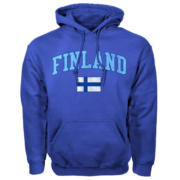 Finland MyCountry Vintage Pullover Hoodie (Royal) - IceJerseys