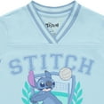 thumbnail image 5 of Disney Lilo and Stitch Girls Short Sleeve T-Shirt- Stitch Girls Volleyball Graphic Tee Sizes 4-16, Light Blue/Lavender, 7-8, 5 of 6