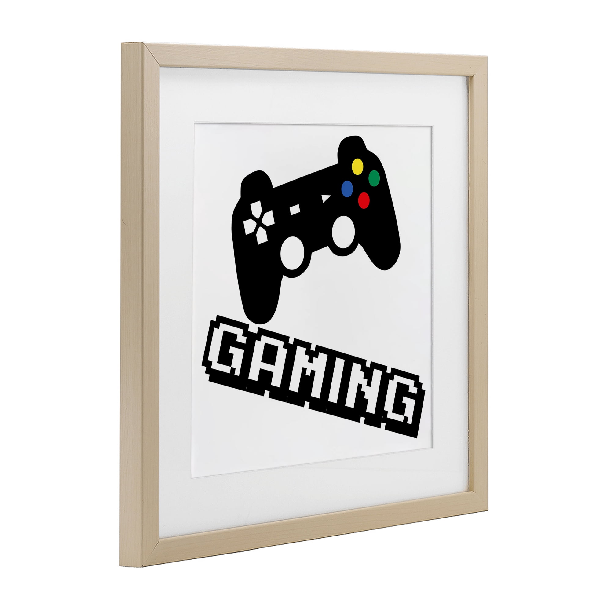 Stupell Industries Playful Pixel Gaming Birch Framed Print Under Glass, design by Marcus Prime