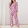 thumbnail image 2 of Fotbe Tulips Flowers Conjunto de Pijama de Manga Larga para Mujer con Estampado, Ropa de Dormir de 2 Piezas, Conjunto de Casa Suave y Cómodo con Bolsillos-XX-Large, 2 of 7