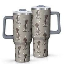 OBREWU German Shorthaired Pointer Tumbler with Handle and Lid,German Shorthaired Pointer 40oz Double Wall Vacuum Insulated Tumbler,Cups Gift for Women and Men