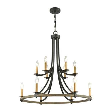 

Elk Home Woodbridge 32 Wide 12-Light Chandelier - Matte Black