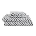 thumbnail image 4 of Soft Lightweight Brushed Cotton Blend Bed Sheet Set – 4-Piece King – Chevron, 4 of 4