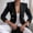 Black, variant on QIPOPIQ Women's Tweed Blazers Business Casual - Long Sleeve Double Breasted Jackets Open Front Work Suits Clearance