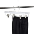 thumbnail image 4 of Luxury Ultra Thin Space Saving Wooden Clothes Hanger with Squared Pant Bar Best for Shirts, Blouses, Pant, Dress, Hangers White (White - Skirt, 10), 4 of 6