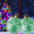 thumbnail image 3 of AMERTEER 60cm Inflatable Christmas Ball with Light Glow Giant Atmosphere Ball Home Garden, 3 of 8