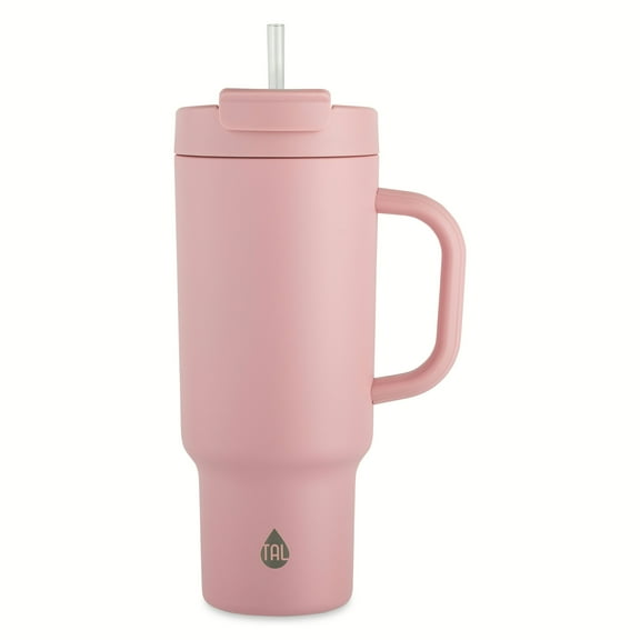 TAL Stainless Steel Hudson Tumbler with Straw 40 fl oz, Pink