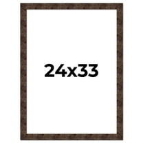 24x33 Frame Brown Burl Real Wood Picture Frame Width 1.625 Inches | Interior Frame Depth 0.5 Inches
