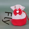 thumbnail image 1 of Bolsa creativa de poliéster con cordón y corsé para caramelos, bolsa de lona de algodón con lazo, bolsa para caramelos para regalo de boda, 1 of 4