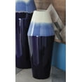 Decmode Modern 16 Inch Semi Rhombus-Shaped Ceramic Vase, Blue - Walmart.com