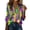 001_Purple, variant on Mardi Gras Button Down Shirt for Women Carnival Party Long Sleeve Shirts Funny Mask Print Collared Blouse Plus Size Business Casual Outfits Army