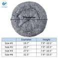 thumbnail image 5 of Deago Soft Plush Pet Bed For Dogs & Cats Fur Donut Round Beds Cushion Pets Warm Mat (Gray, 23.7"), 5 of 8
