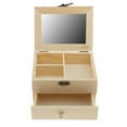 thumbnail image 3 of Caja de madera Ormromra grande con tapa natural multiusos, 3 of 6