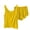 Yellow, variant on Women's Ruffle Trim Tank Pajama Set Modal Blend Sleeveless Top and Shorts 2 Piece Soft Sleepwear Casual Summer Loungewear