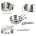 thumbnail image 3 of Uxcell 2 Pack Korean Traditional Wine Bowls, 4.72" Stainless Steel Rice Wine Cup, Silver, 3 of 5