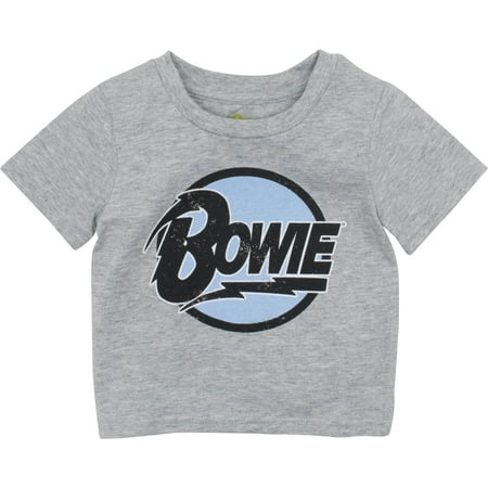 - David Bowie Infant Baby Boys' Rock Band T-shirt, Heather Grey (12 Months)