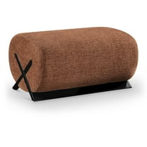 Meridian Furniture Akira Cognac Upholstered Ottoman