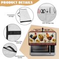 thumbnail image 6 of SEANATIVE Air Fryer Toaster Oven Dust Cover Washable Convection Oven Cover Farmhouse Kitchen Appliance Protector Decorations Countertop Accessories, S, Rooster Chicken Eggs Sunflower, 6 of 7