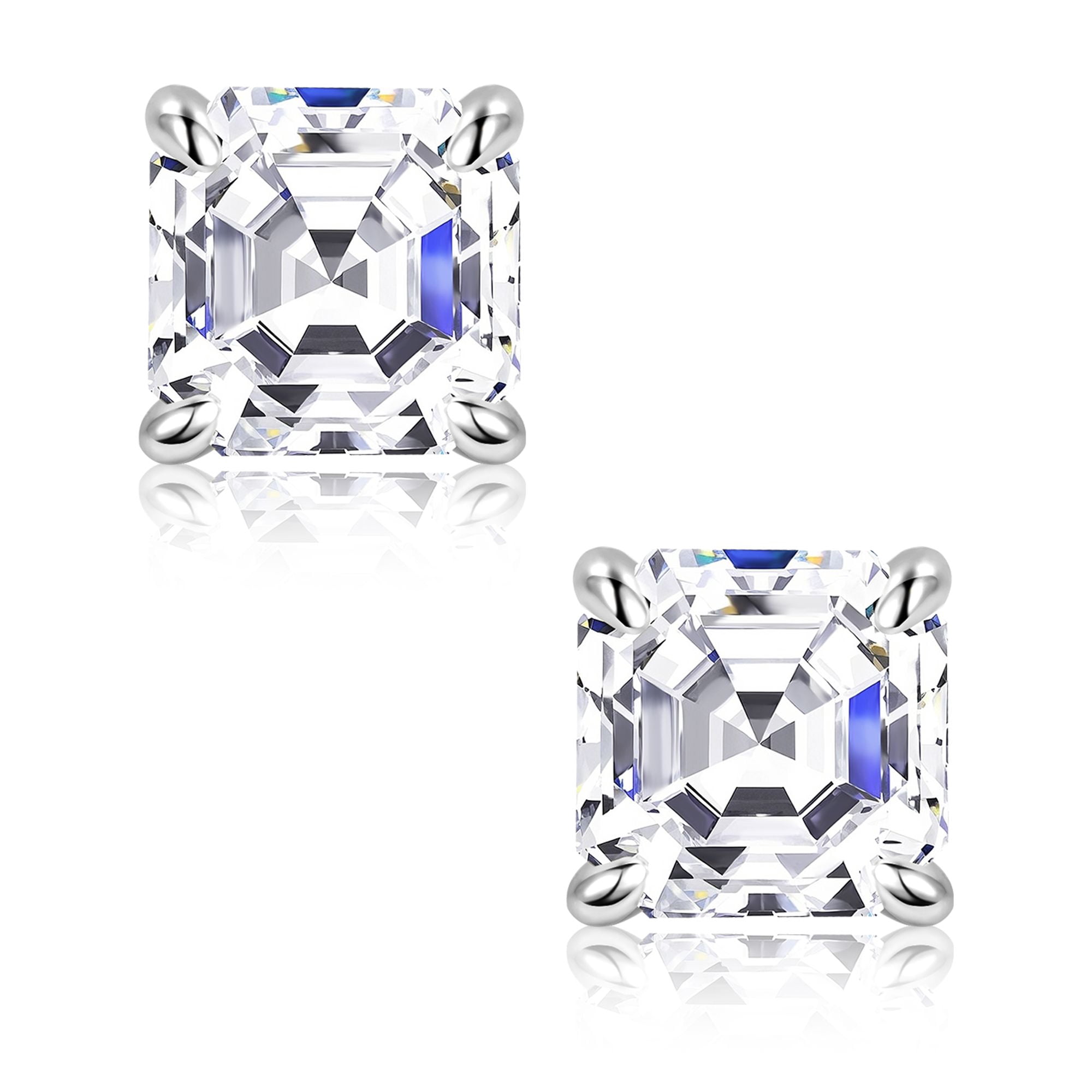 LANCHARMED Earring Hypoallergenic Leverback Moissanite Earrings for Women, 5mm 1.2ct, D-Color VVS1