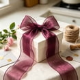 thumbnail image 2 of SLYNSHome Metallic Sheer Crinkle Ribbon With Wired Edge,Purple Iridescent Polyester Decorative Ribbon For Gift Wrapping, Bow Craft, Wedding And Party DIY Decor, 9 Meters, 2 of 6