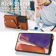 thumbnail image 4 of Phone Case for Samsung Galaxy Note 20 Ultra 5G Wallet Cover with Screen Protector Ring Stand Card Holder Crossbody Strap Cell Note20 Plus Notes 20Ultra Note20+ U + 20+ Twenty Not S20 Women Girls Brown, 4 of 13
