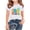 White, variant on ATOGUTA Girls Short Sleeve Shirts Short Sleeve T Shirts Casual Crewneck Fashion Tees Kids Summer Tops Army Green, Size 2T-14